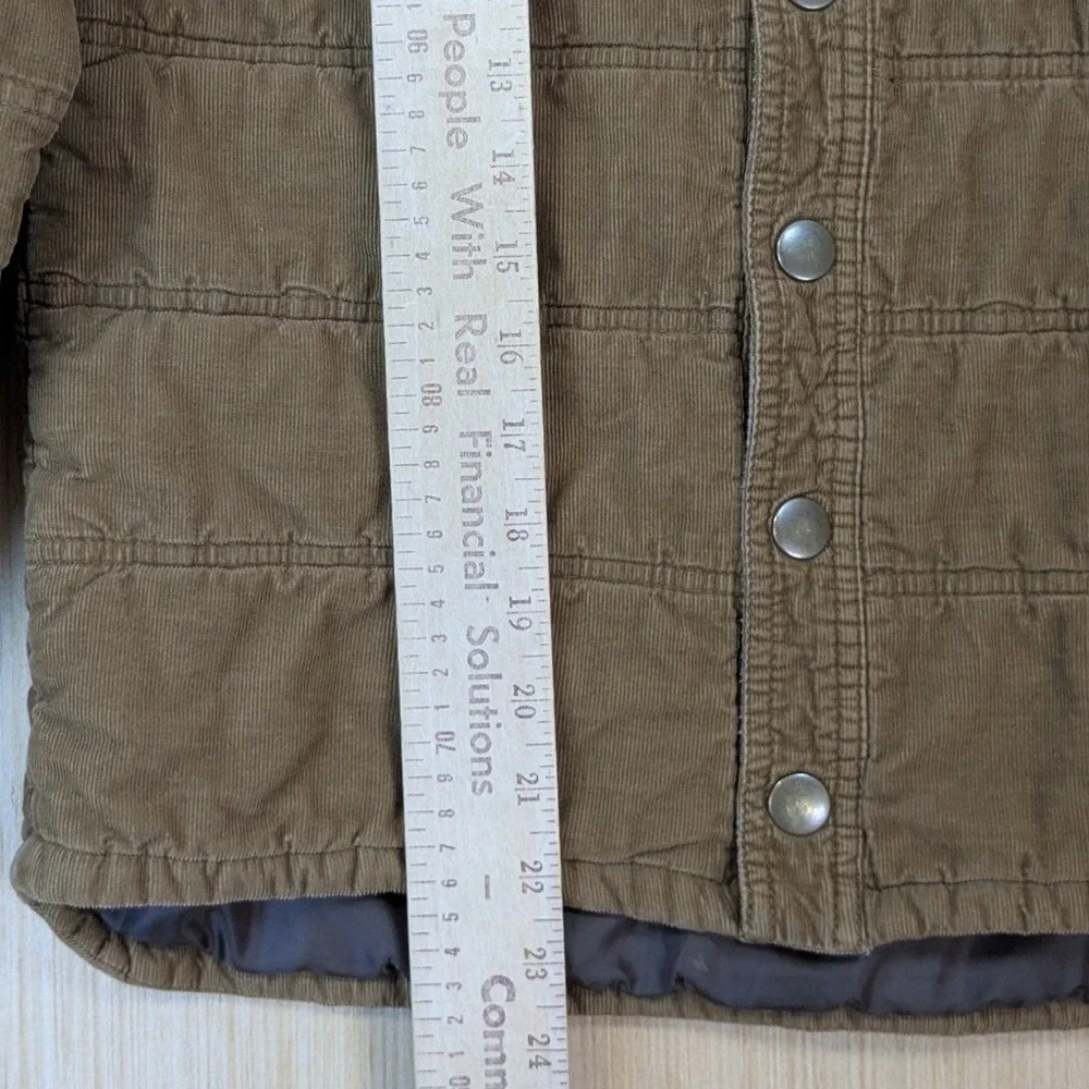 Gymboree Shirt Jacket Boy Large 10-12 Brown Quilted Corduroy Lined Elbow Patches